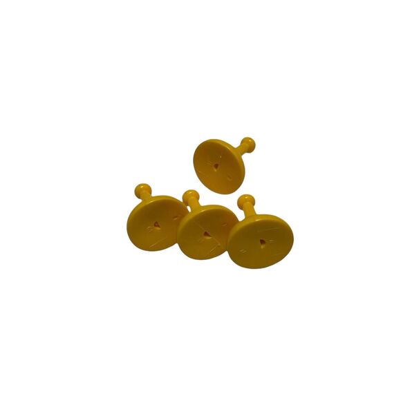 Hasbro Sorry! Board Game Replacement Pieces (1998 Edition) – 4 Yellow Pawns - Picture 2 of 2